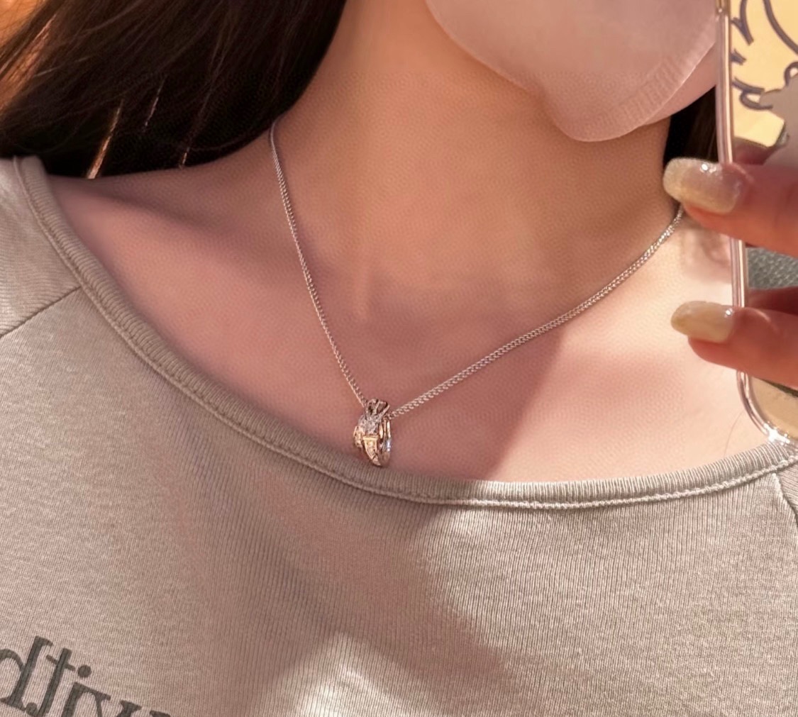 Hermès 精工版本 Hermes 爱马仕皮带扣满钻项链亚金材质