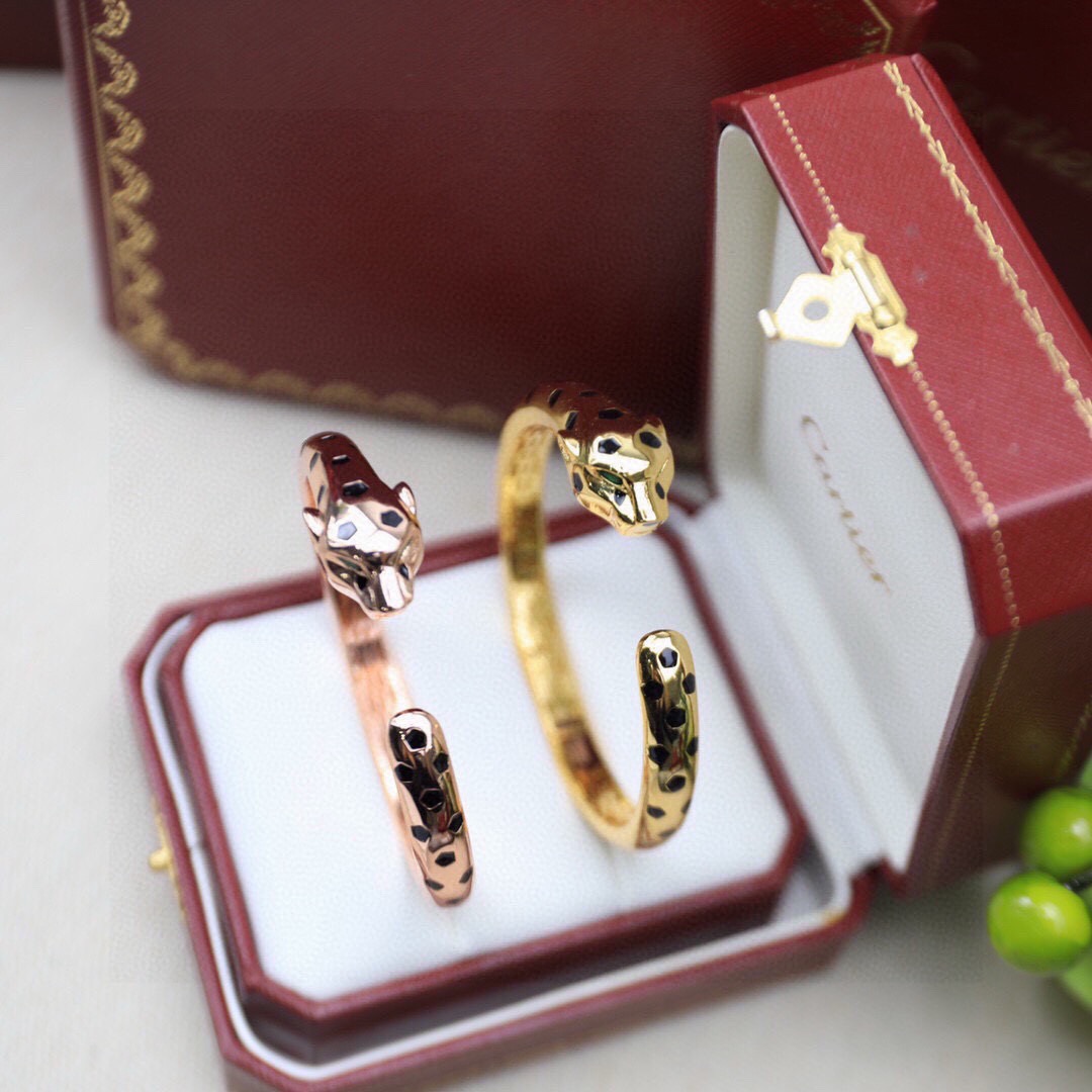 Cartier 光金版 霸气花斑黑豹手镯 Panthère