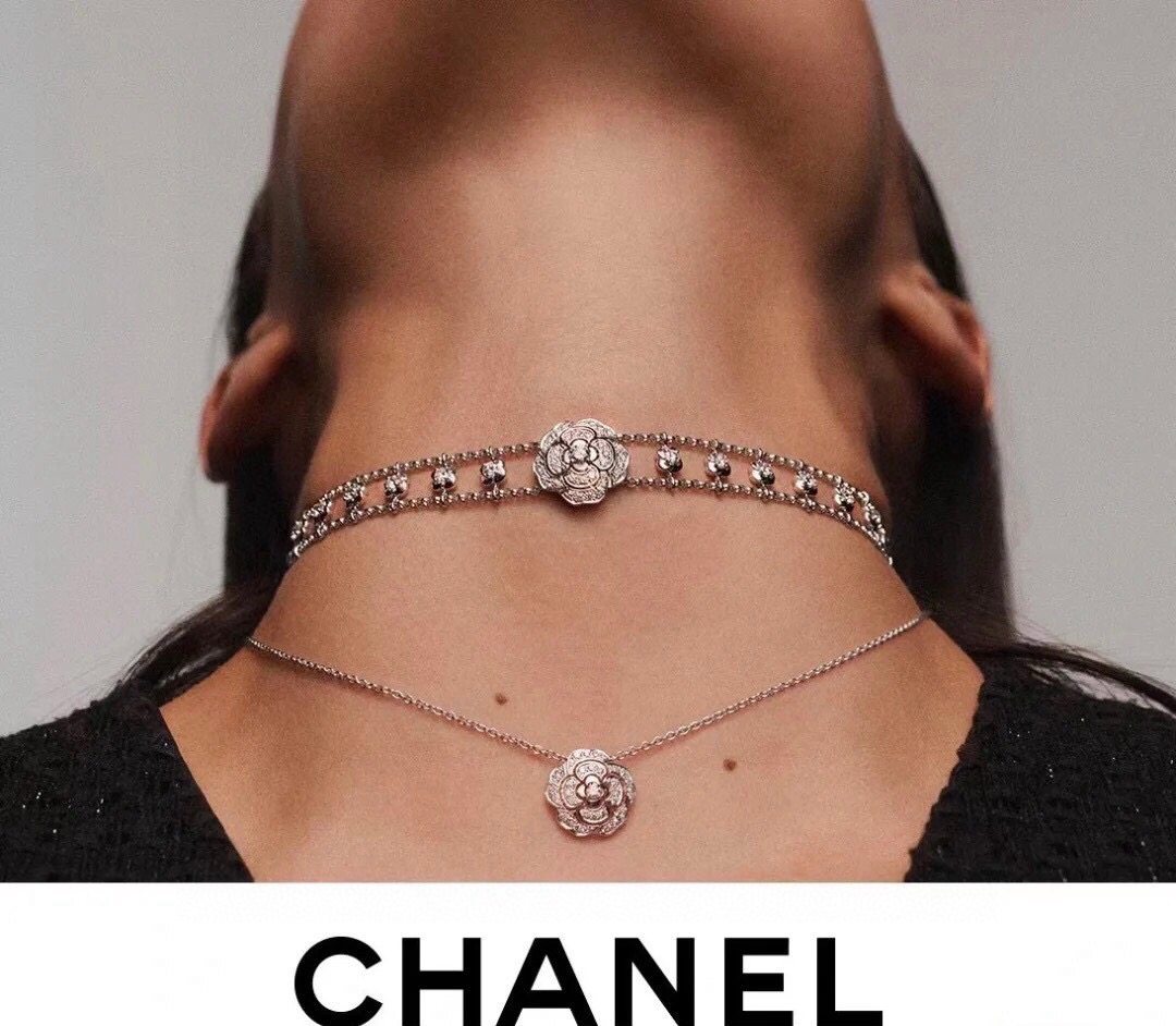 Chanel CHANEL香奈儿镂空 山茶花项链