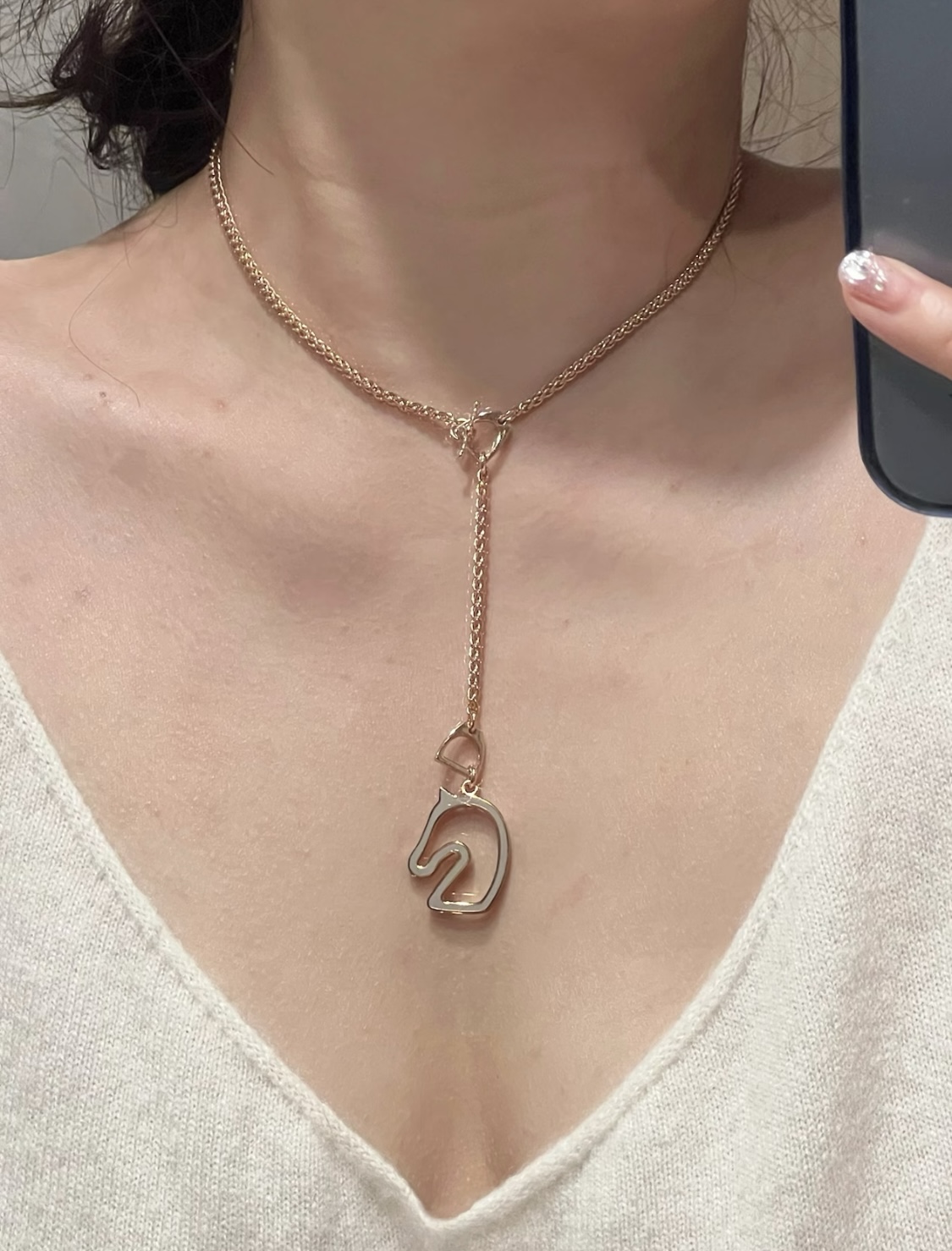Hermès 精工版本 爱马仕项链 马头项链 亚金材质 ，完美细节 欧美 玫瑰金白金色金色可选 带logo