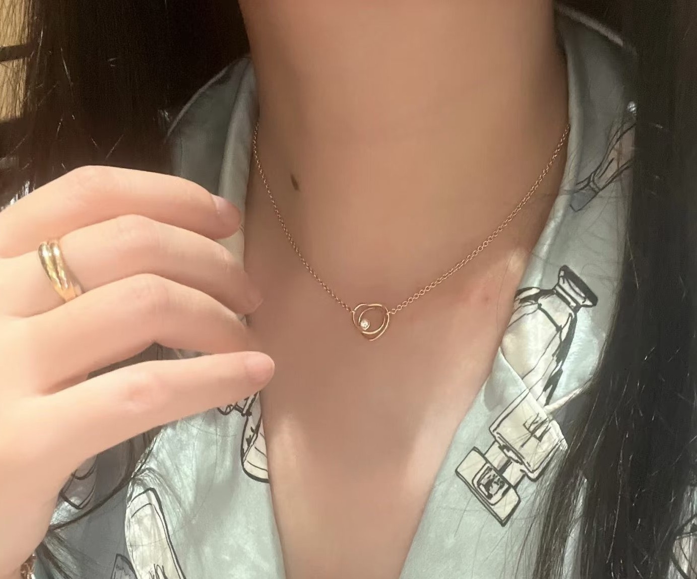 精工版本👼【】爱马仕项链 爱心项链 💗亚金材质 ，完美细节！欧美经典 玫瑰金白金色金色可选！带logo
