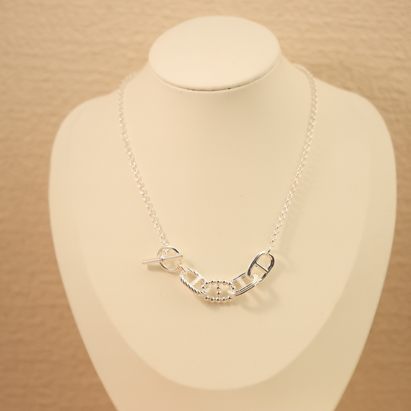 Hermes Farandole necklace Sterling silver rose gold 40cm