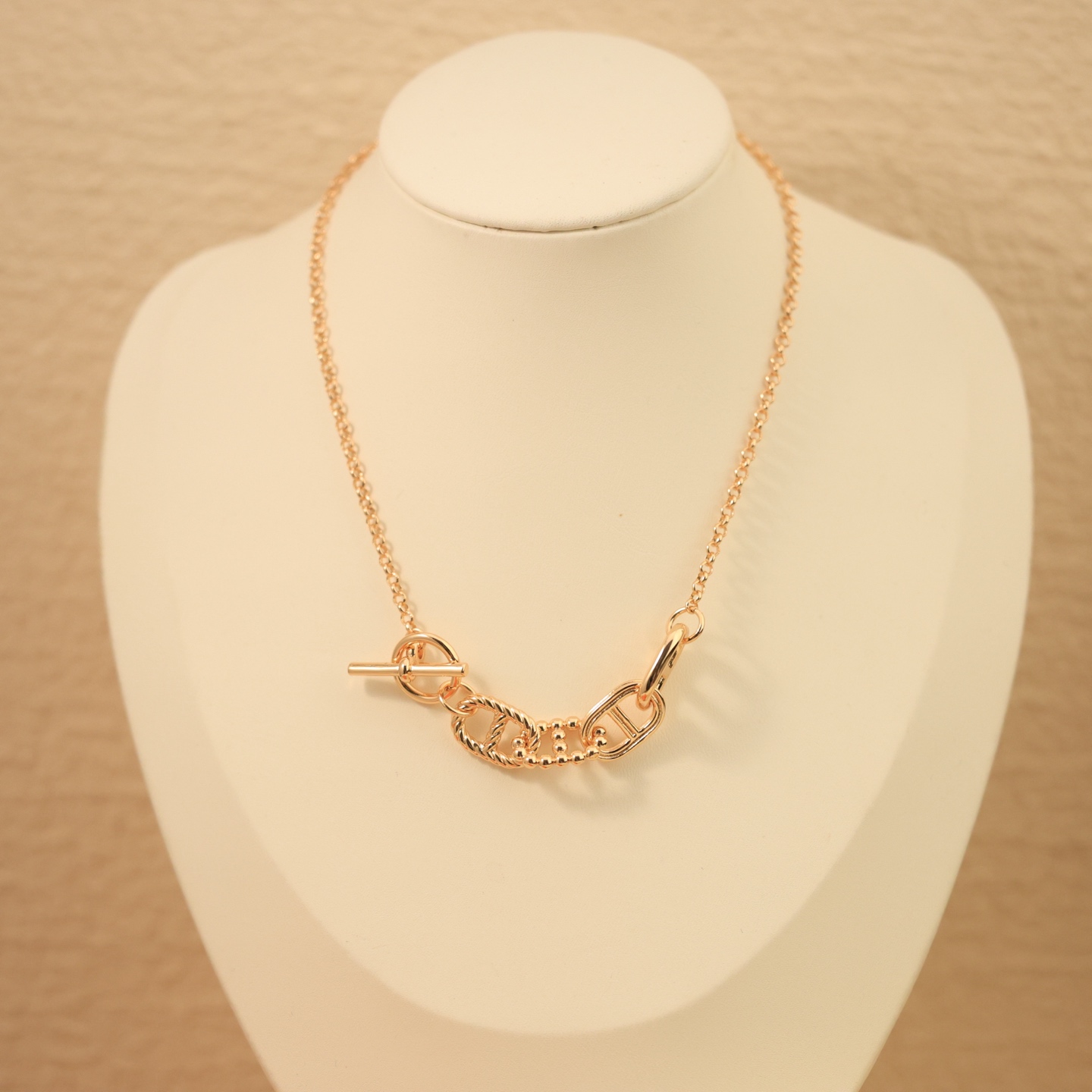Hermes Farandole necklace Sterling silver rose gold 40cm