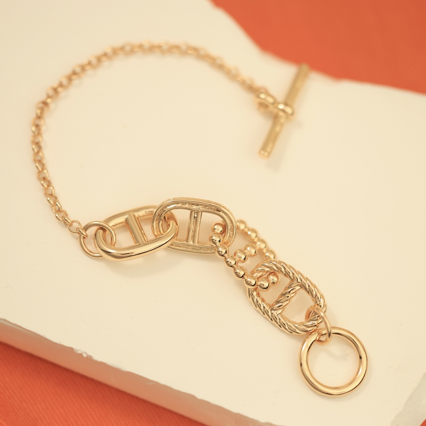 Bracciale Hermes Farandole Argento sterling metallo argentato senza pietre preziose 17 cm