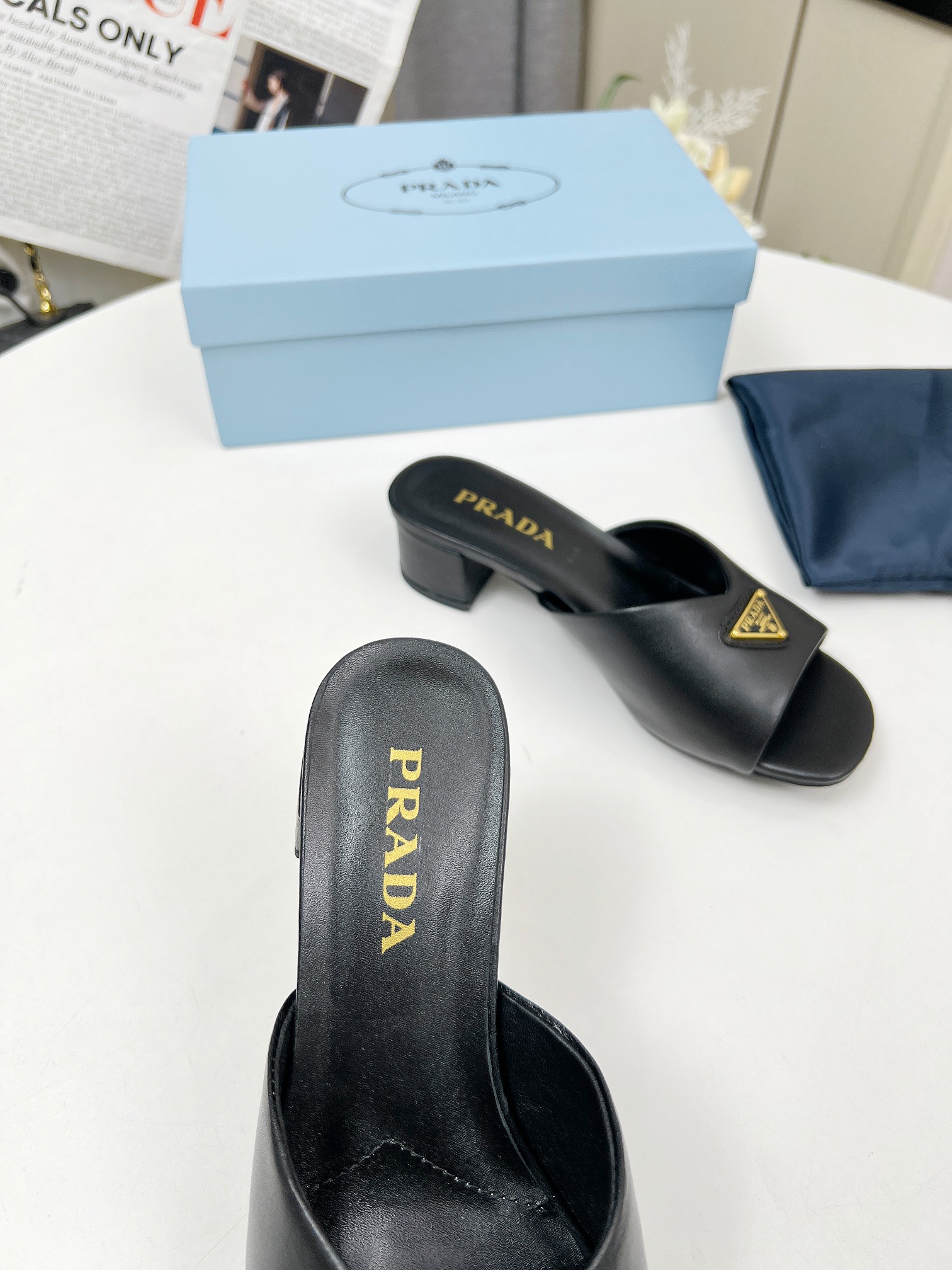 Prada Women's Lambskin Mules Sandals, Comfortable & Stylish, Heel Height 4.5 cm 5 a1743075700606 8670