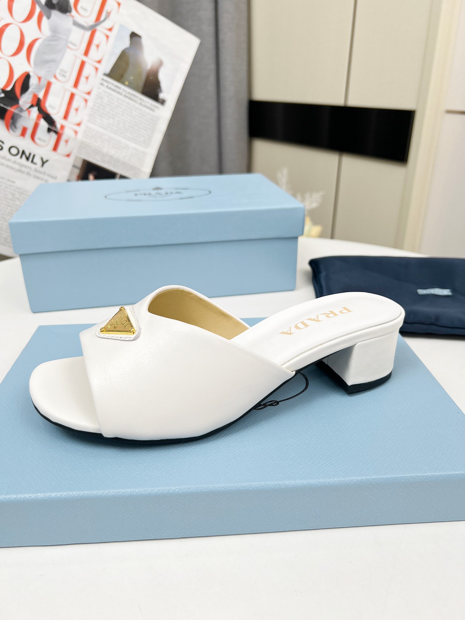 Prada Leather Heeled Sandals - Luxurious Style, Comfortable 4.5cm Heel 4 a1743076404887 8381