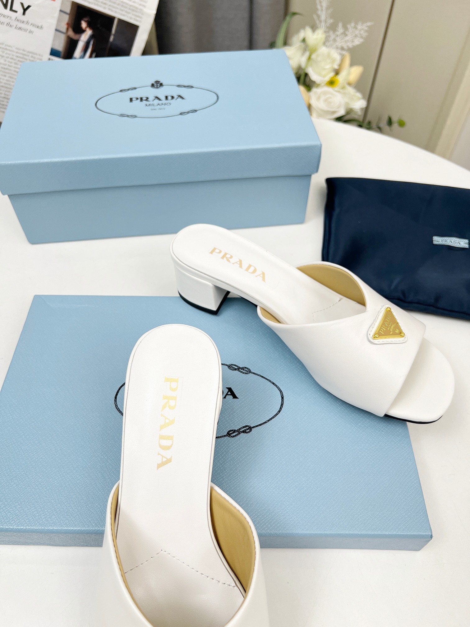 Prada Leather Heeled Sandals - Luxurious Style, Comfortable 4.5cm Heel 5 a1743076405029 6154