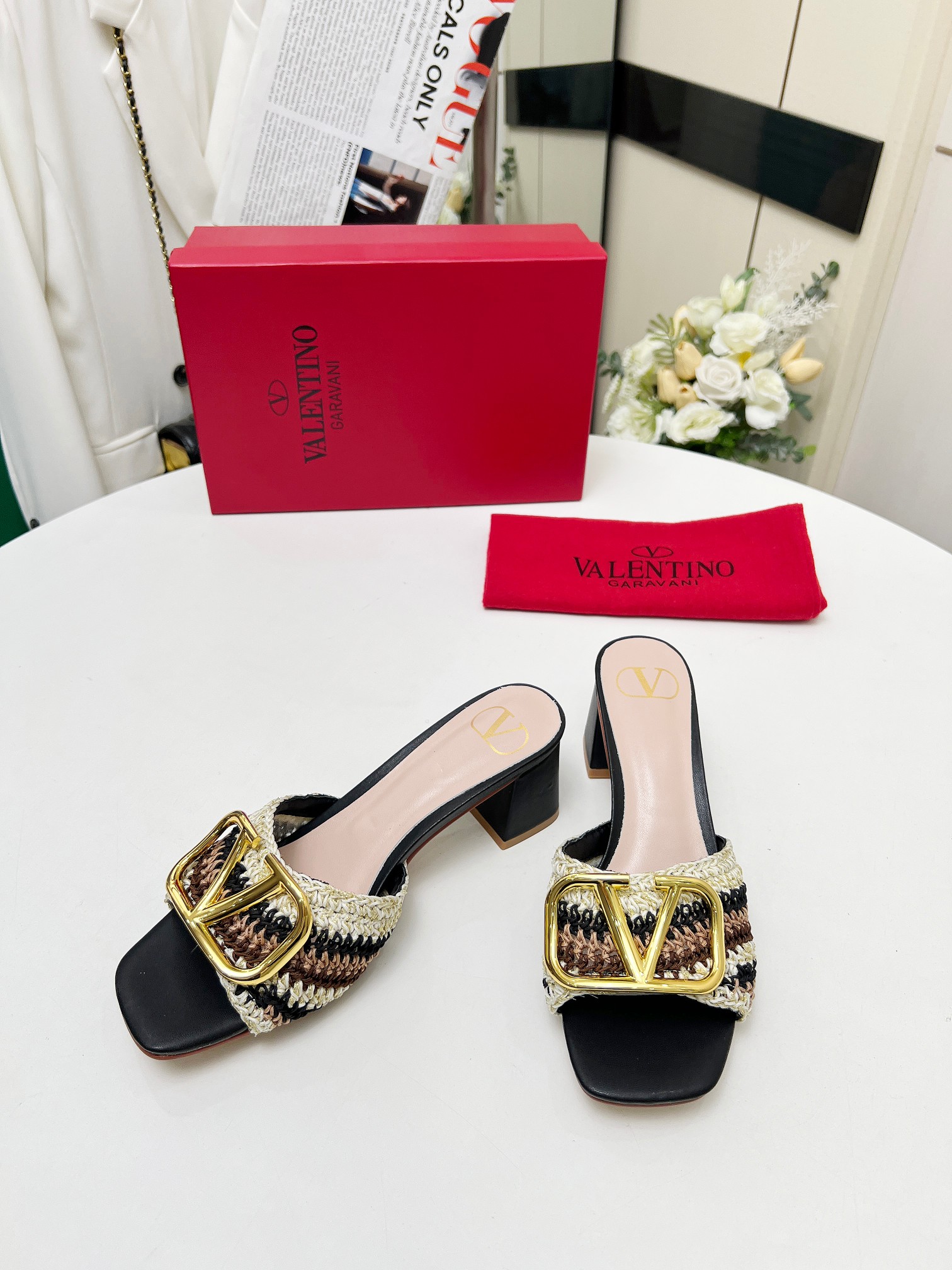 Valentino Garavani Woven Heeled Sandals with Signature Logo Accent 8 a1745241645870 8614