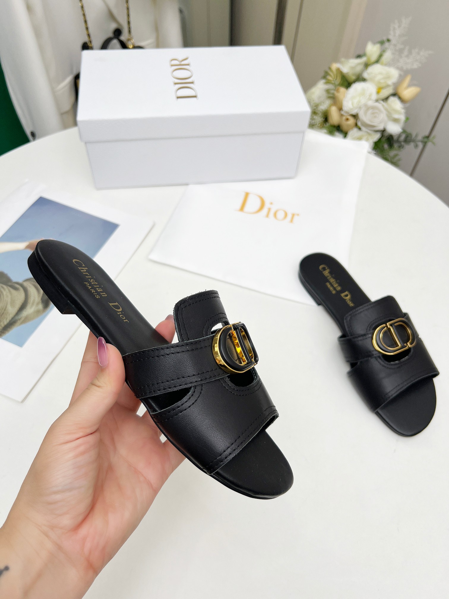 NO:390986,Dior Spring and Summer New 6 colors optional size 35-42 Rubber sole genuine leather sole, slippers, dior, slippers19860909Dior春夏 新款 6色任选 码数35-42 橡胶底真皮底,拖鞋,dior,slippers,Women's Shoes