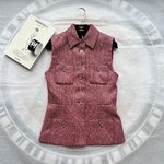 Chanel Cheap
 Clothing Coats & Jackets Waistcoats Weave Silk Fall/Winter Collection
