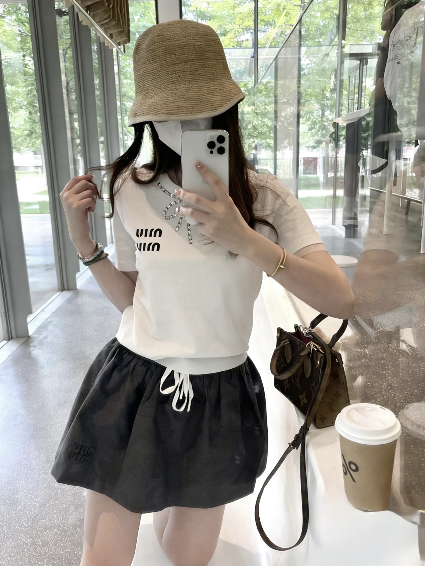 미우미우 여성 반팔 티셔츠 상세 이미지 5