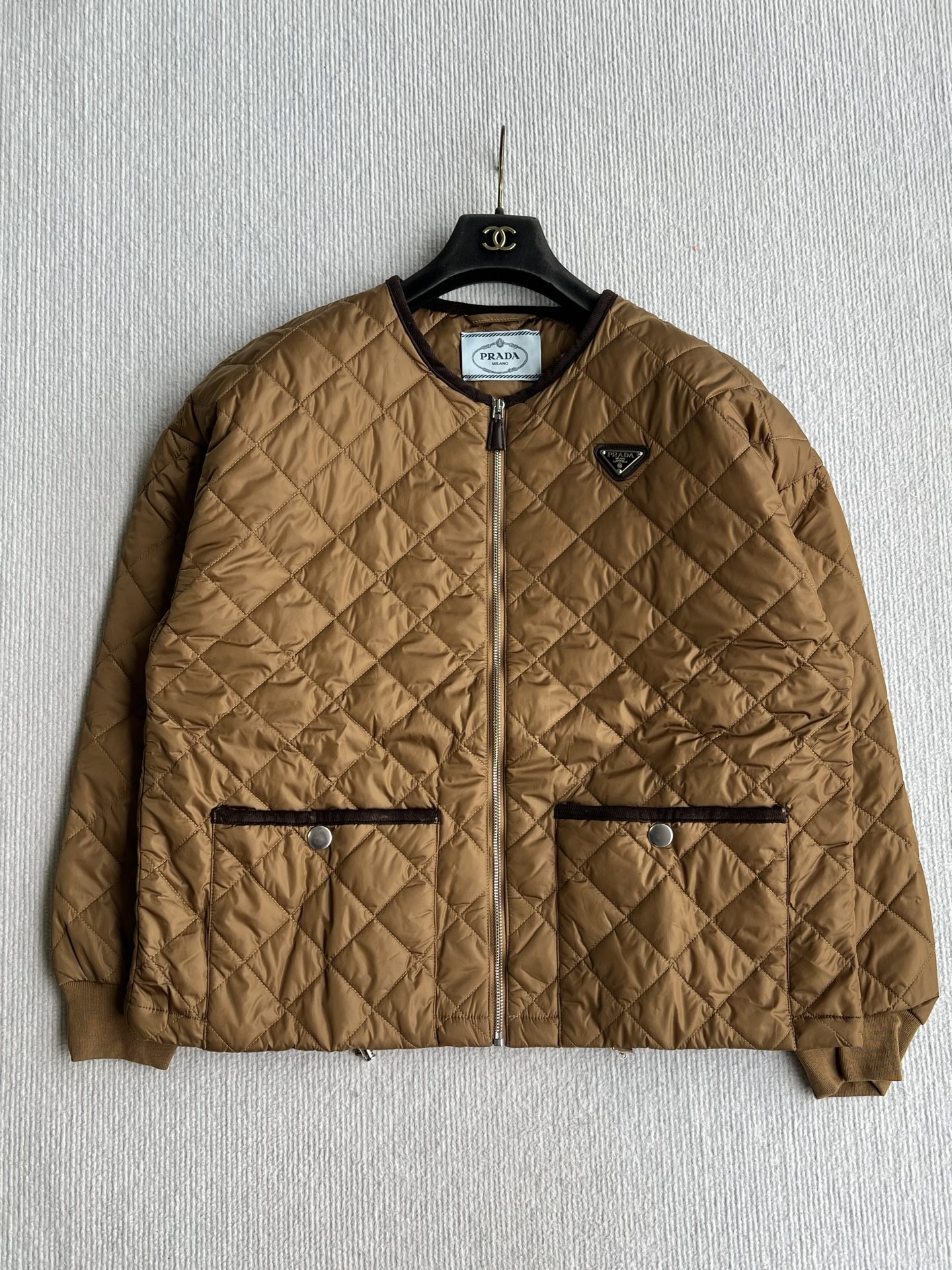 Prada Tan Quilted Jacket