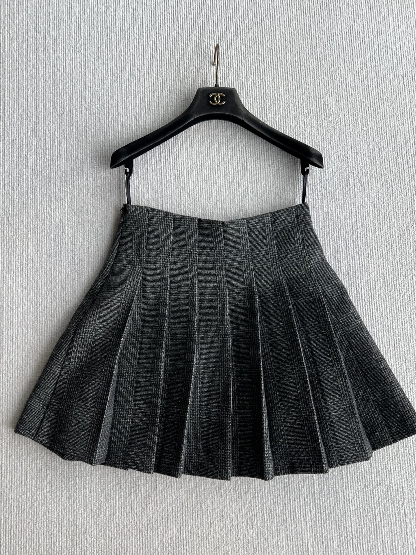 Celine Gray Pleated Mini Skirt