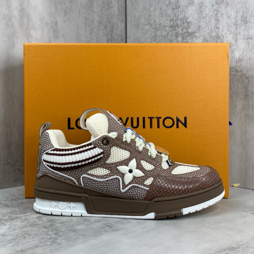 Louis Vuitton 2025 Men's/Women's Brown Leather Sneaker - Premium Comfort & Style 1 Louis Vuitton 2025 Men's/Women's Brown Leather Sneaker - Premium Comfort & Style