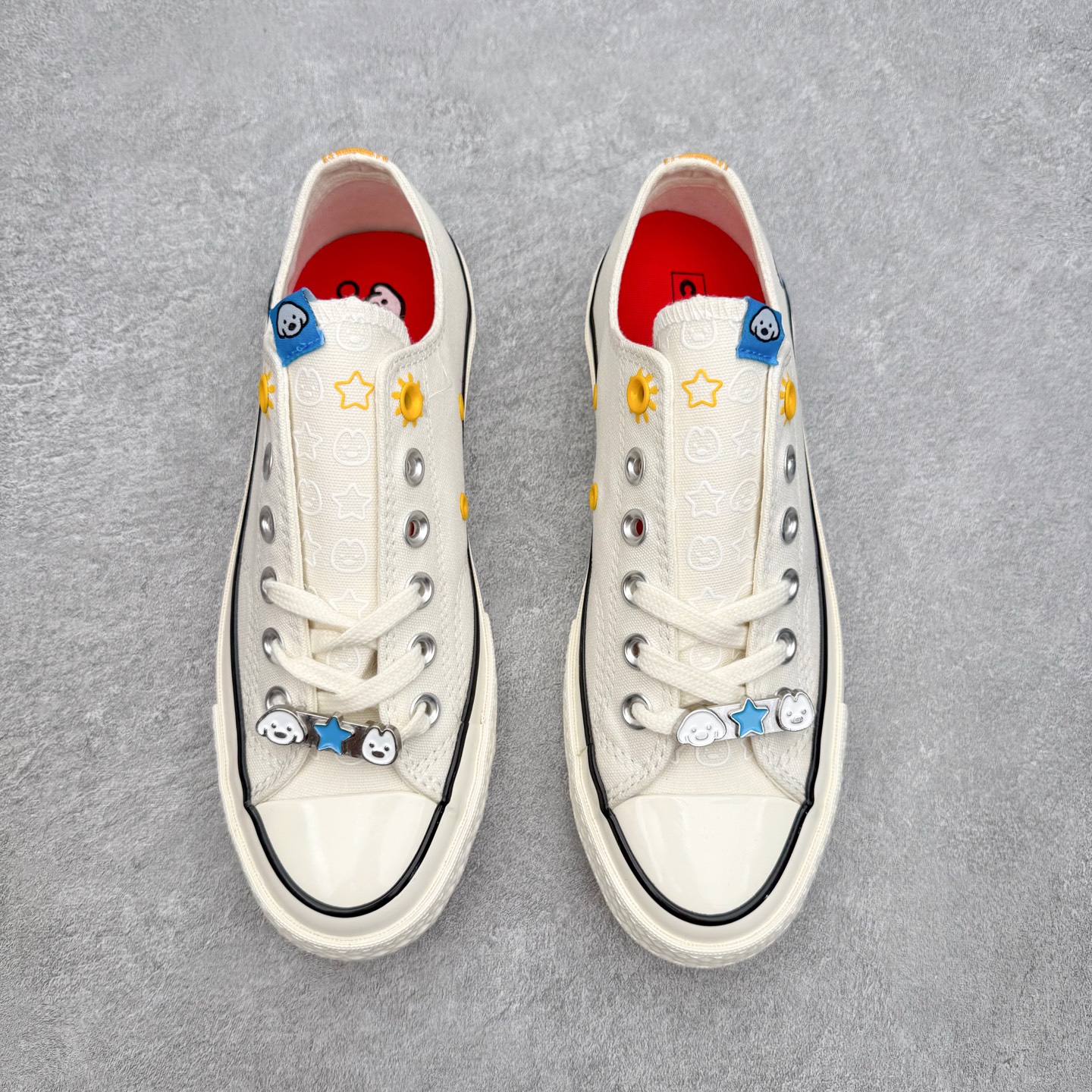 CONVERSE × MATSUI匡威松井犬艺术家合作款年度童趣联名 多巴胺撞色帆布鞋两款均以经典70s