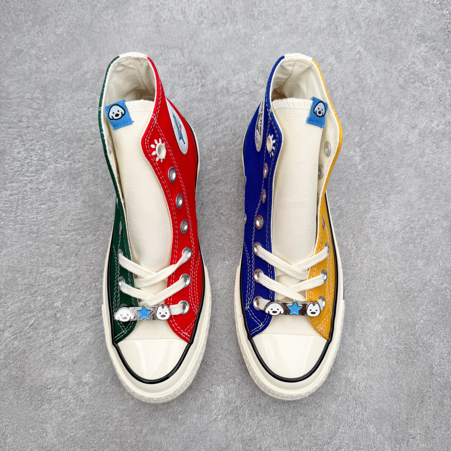 CONVERSE × MATSUI匡威松井犬艺术家合作款年度童趣联名 多巴胺撞色帆布鞋两款均以经典70s