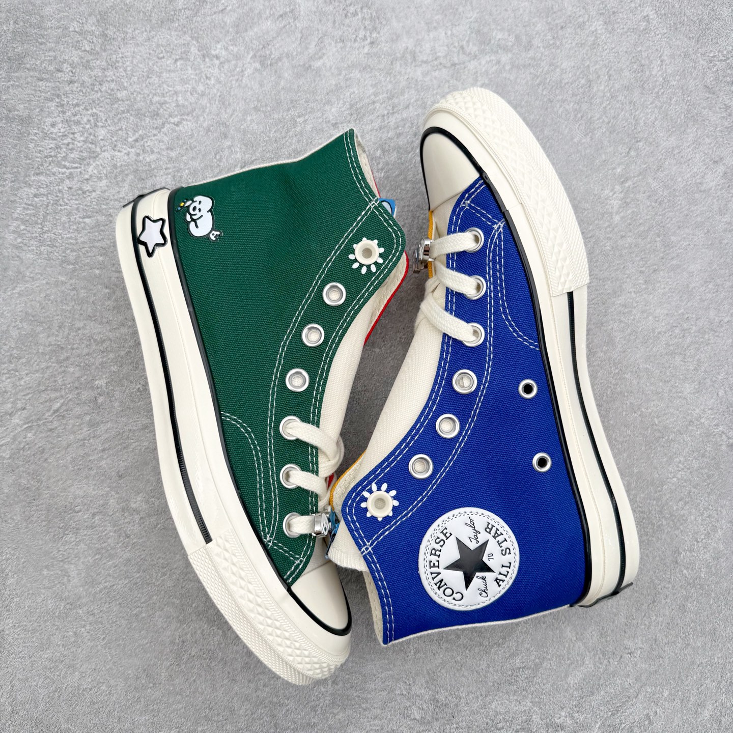 CONVERSE × MATSUI匡威松井犬艺术家合作款年度童趣联名 多巴胺撞色帆布鞋两款均以经典70s