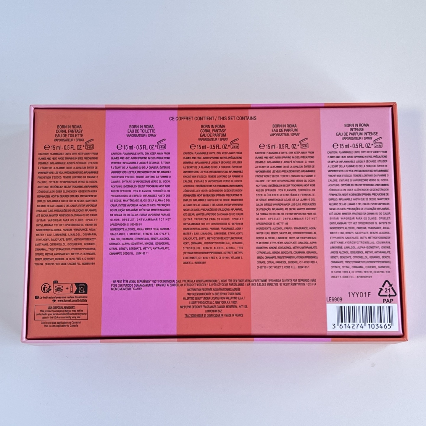 95💰
T3465华伦天奴明星随行香五件套！内含：15ml*5带喷头。打12，件48。