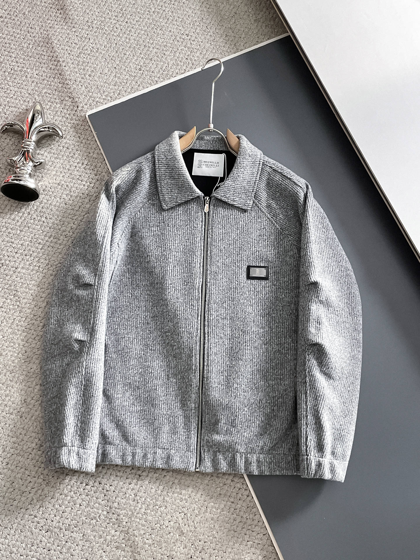 BC-Brunello Cucineli🔥🔥FW秋冬新款🆕老钱风羊毛夹克翻领外套，专柜同步发售，原单狠货