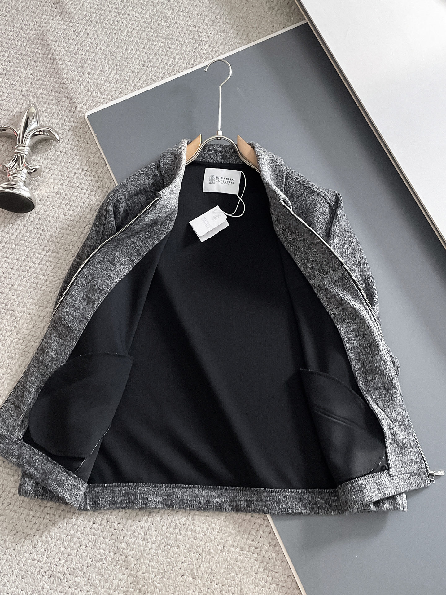 BC-Brunello Cucineli🔥🔥FW秋冬新款🆕老钱风羊毛夹克翻领外套，专柜同步发售，原单狠货