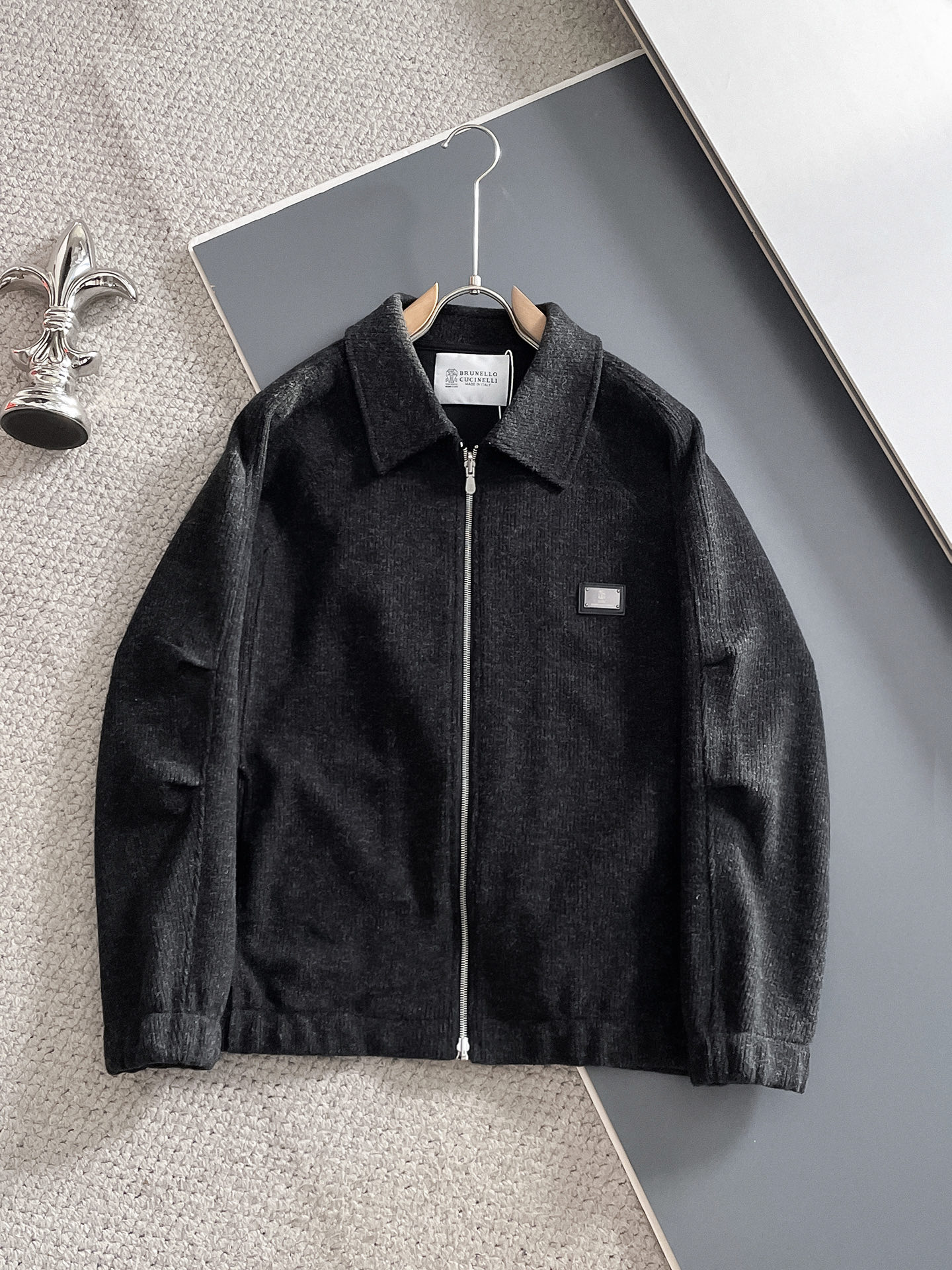 BC-Brunello Cucineli🔥🔥FW秋冬新款🆕老钱风羊毛夹克翻领外套，专柜同步发售，原单狠货