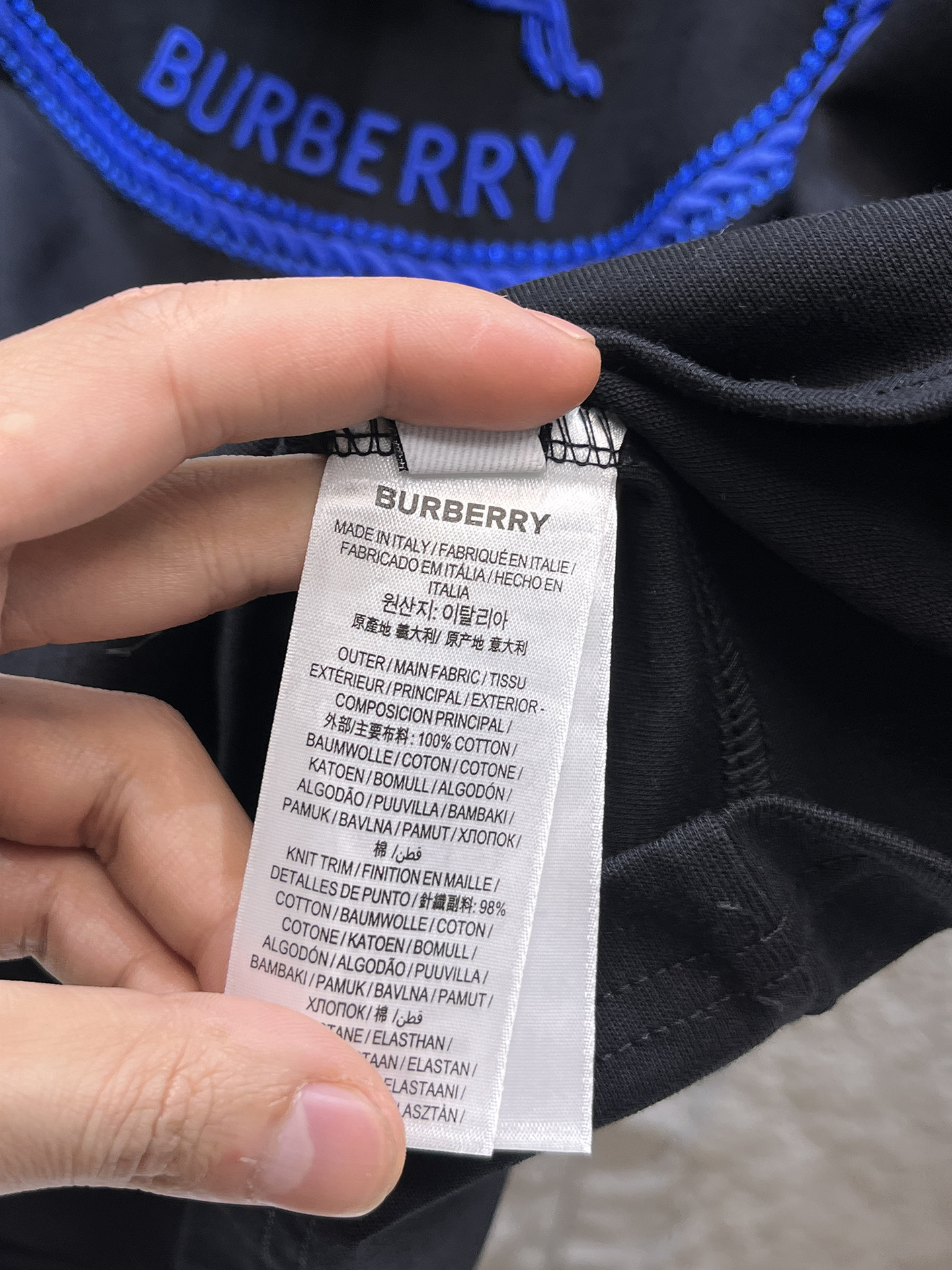 巴宝莉Burberry26春夏新品专柜首发最新款短袖圆领T恤 高端订制 设计前卫时尚！品牌logo重工艺