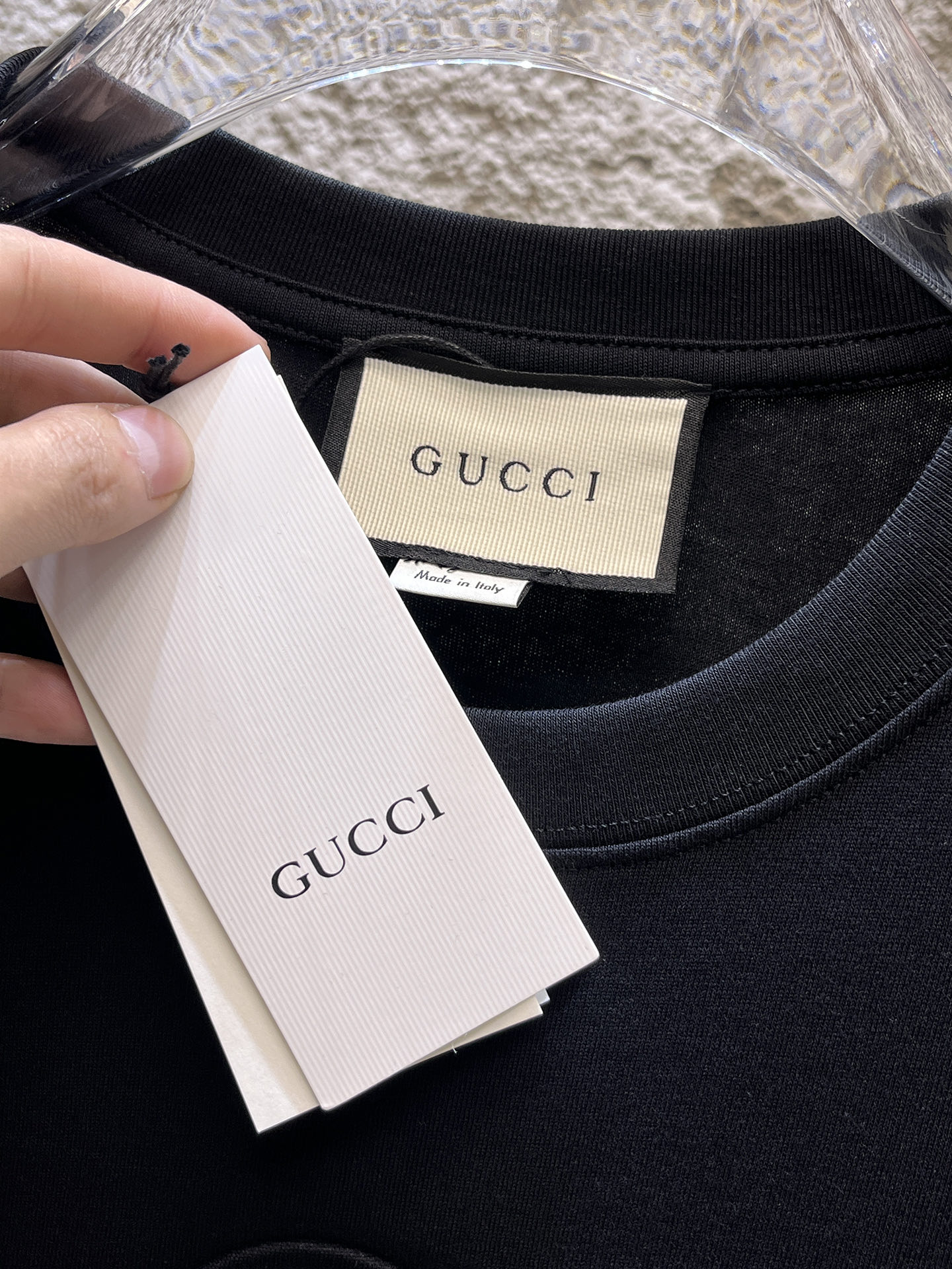 古驰Gucci26春夏新品专柜首发最新款短袖圆领T恤 高端订制 设计前卫时尚！品牌logo重工艺设计，高