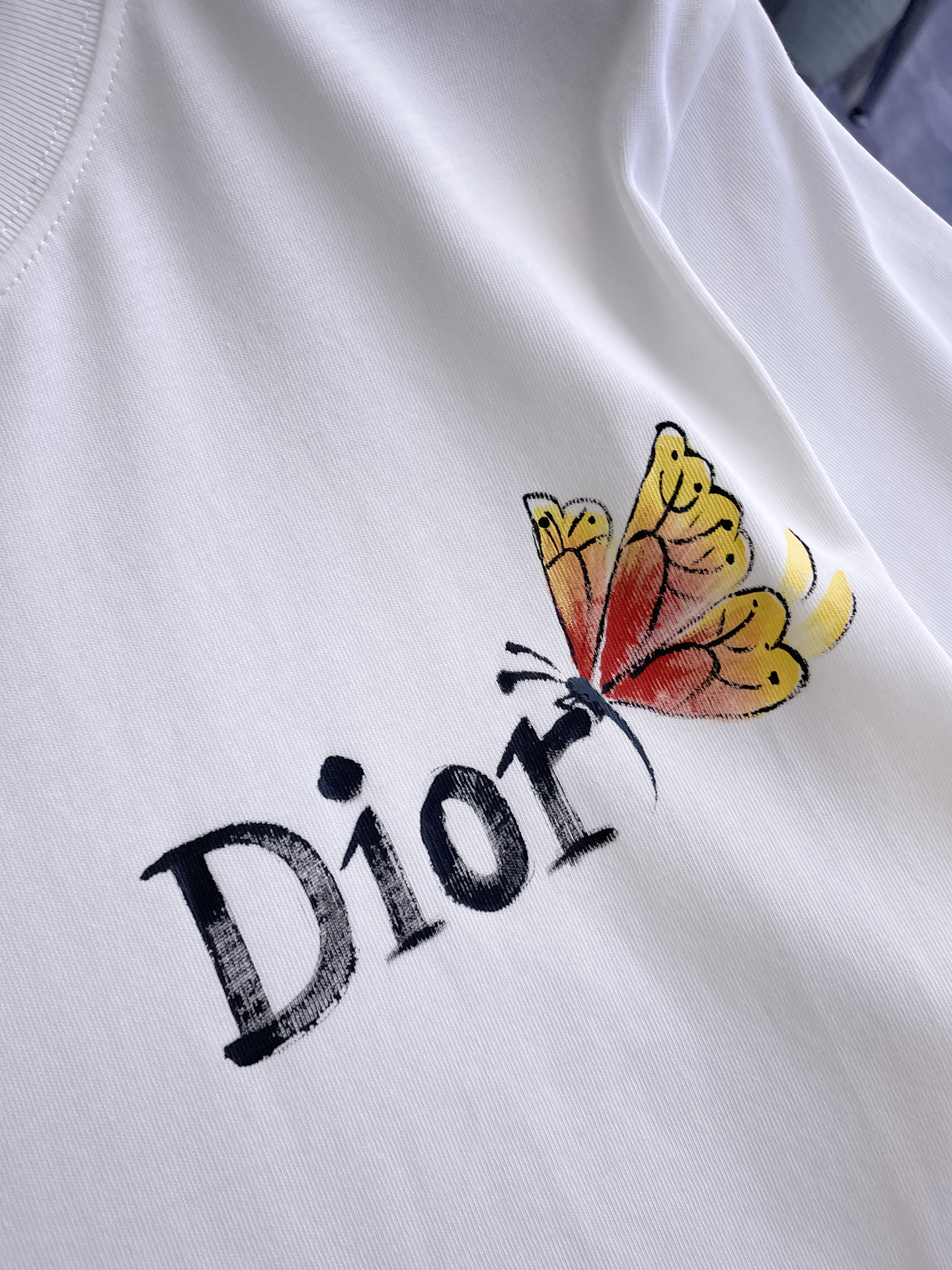 迪奥Dior26春夏新品专柜首发最新款短袖圆领T恤 高端订制 设计前卫时尚！品牌logo手绘重工艺设计，