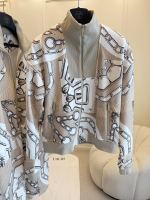 🆕🆕Hermes2024 nuova giacca cardigan in cotone lavorato a maglia stampato, tessuto personalizzato, stampa classica, colori di stampa di fascia alta e di buon gusto, versione giacca, colletto può essere abbassato o alzato, squisito abbigliamento sportivo casual! 1 🆕🆕Hermes2024 nuova giacca cardigan in cotone lavorato a maglia stampato, tessuto personalizzato, stampa classica, colori di stampa di fascia alta e di buon gusto, versione giacca, colletto può essere abbassato o alzato, squisito abbigliamento sportivo casual!