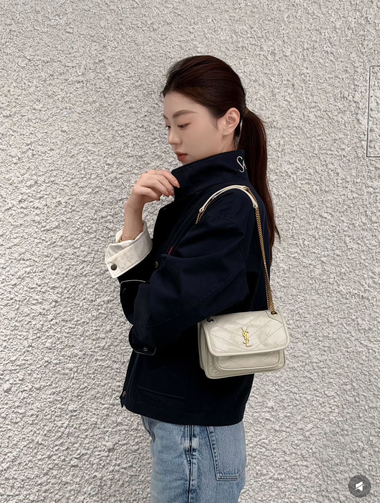 NO:878519,Navy blue upper body reference,,19860909藏青色上身参考,,,Women's clothing