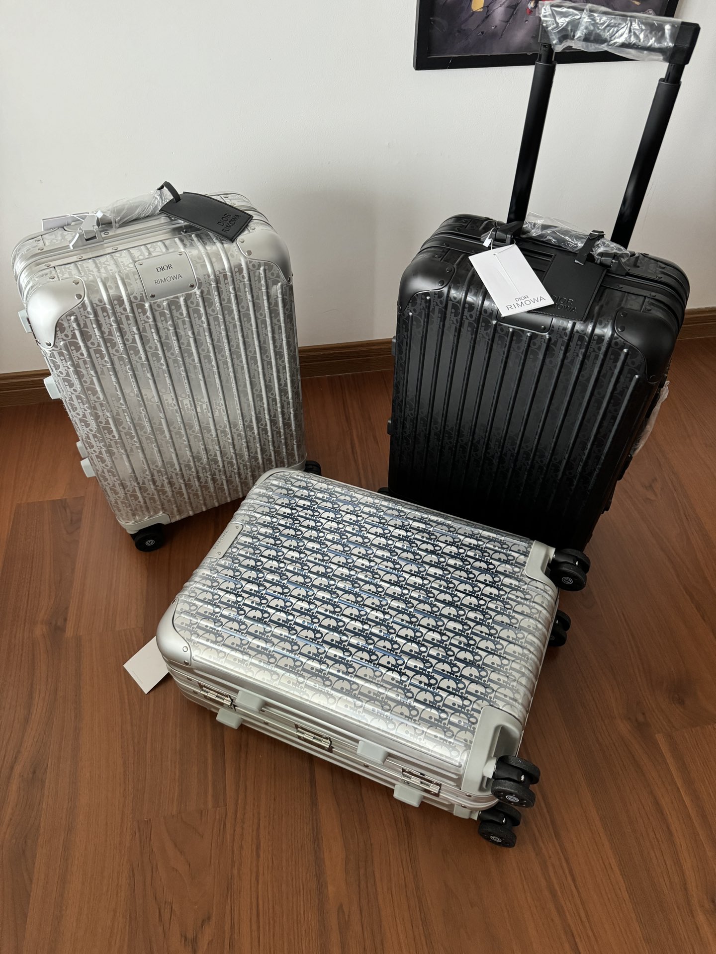Dior x Rimowa Cabin Suitcase Silver Oblique Standard travel