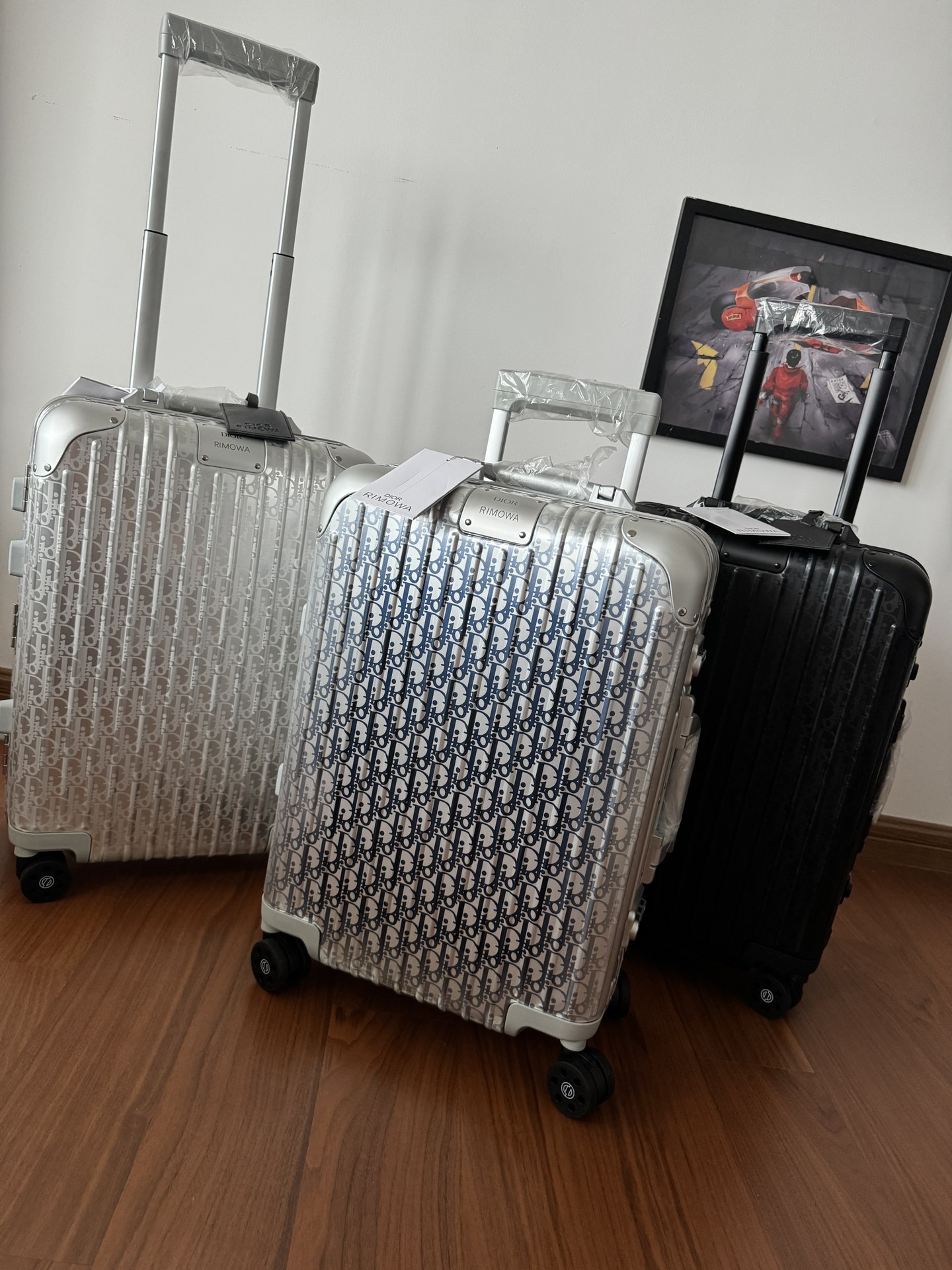 Dior x Rimowa Cabin Suitcase Silver Oblique Standard travel