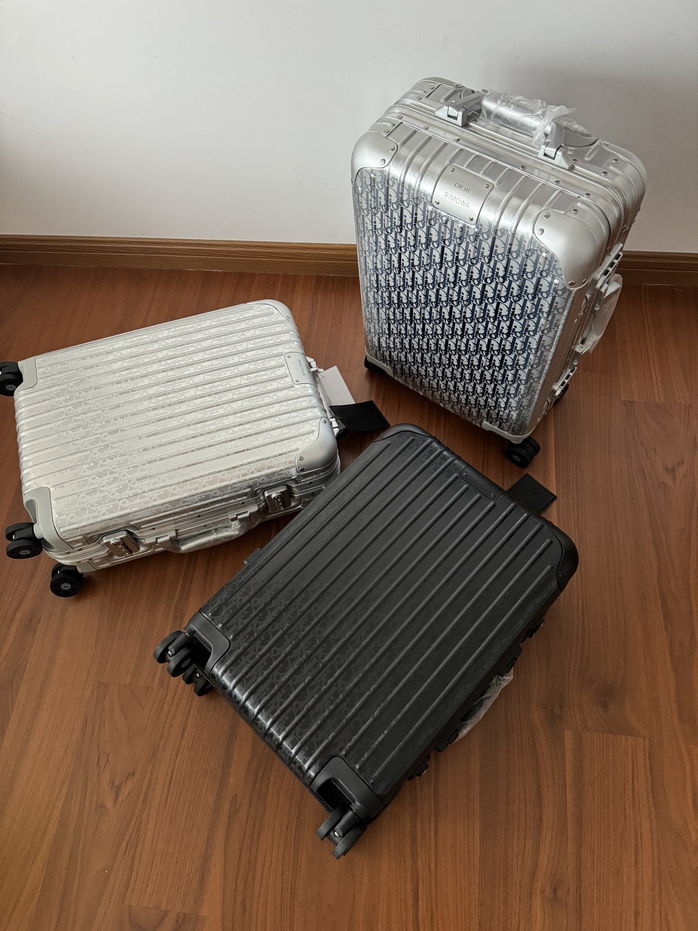 Dior x Rimowa Cabin Suitcase Silver Oblique Standard travel