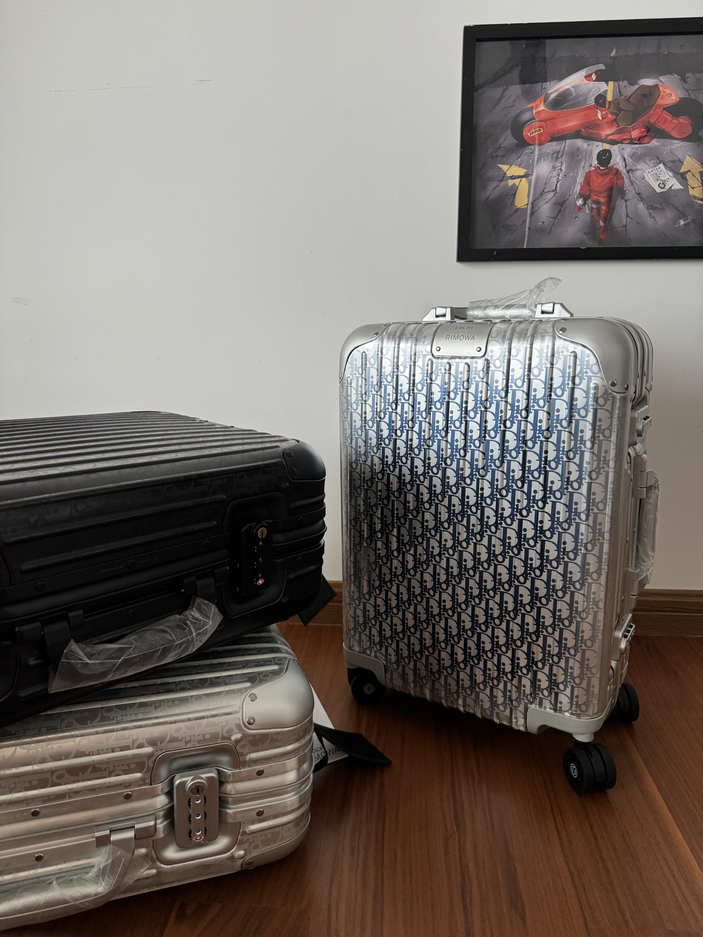 Dior x Rimowa Cabin Suitcase Silver Oblique Standard travel