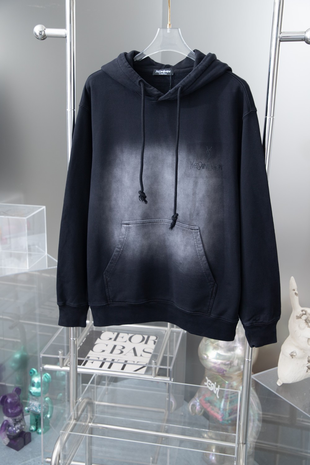✨YSL✨🆕24FW sudadera con capucha de nueva temporada otoño/invierno, lavada y teñida, tejido de algodón peinado personal…