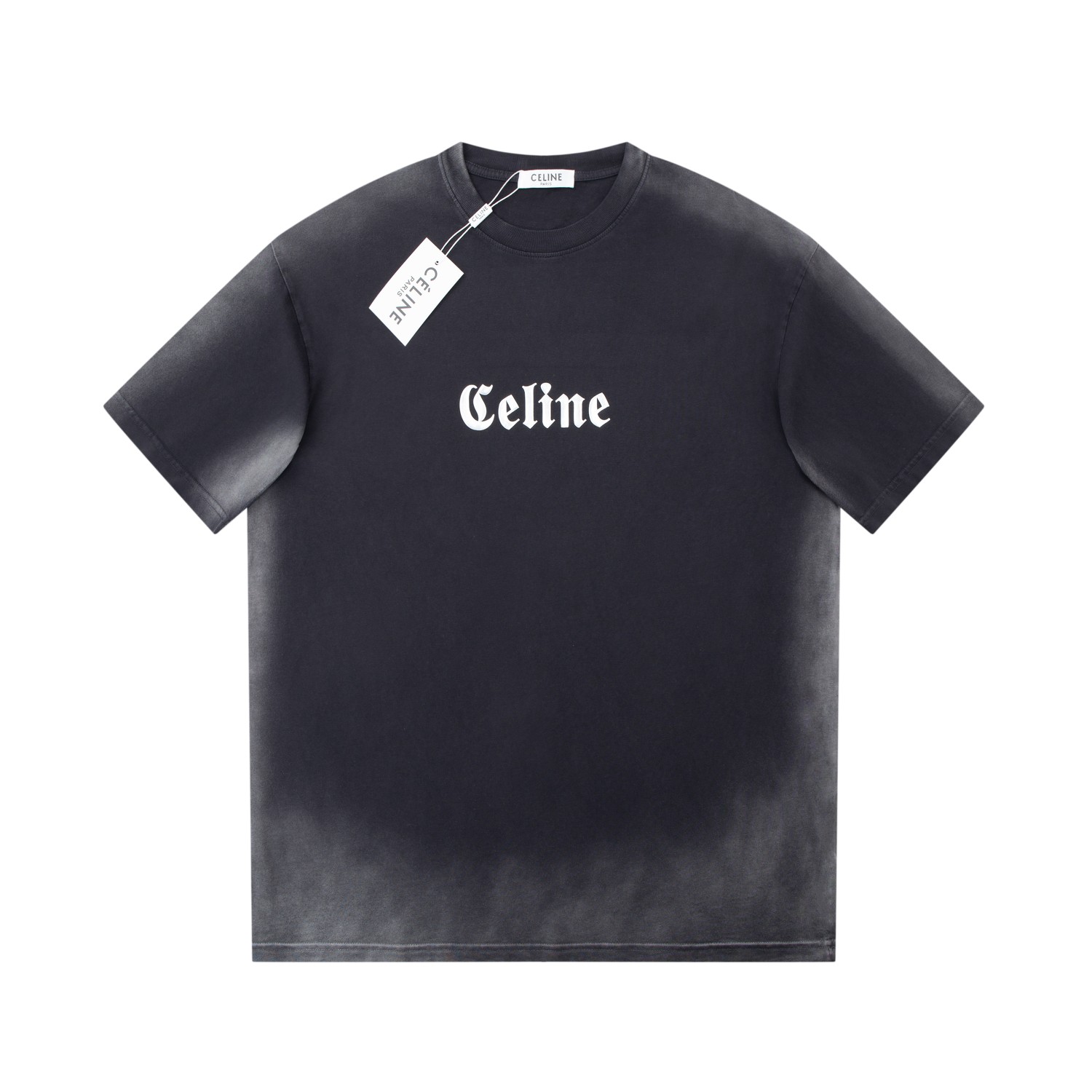 Alta calidad ✨Celine✨🆕clásica camiseta de manga corta con logo de letras, sincronizada con la tienda oficial, ¡tela de…
