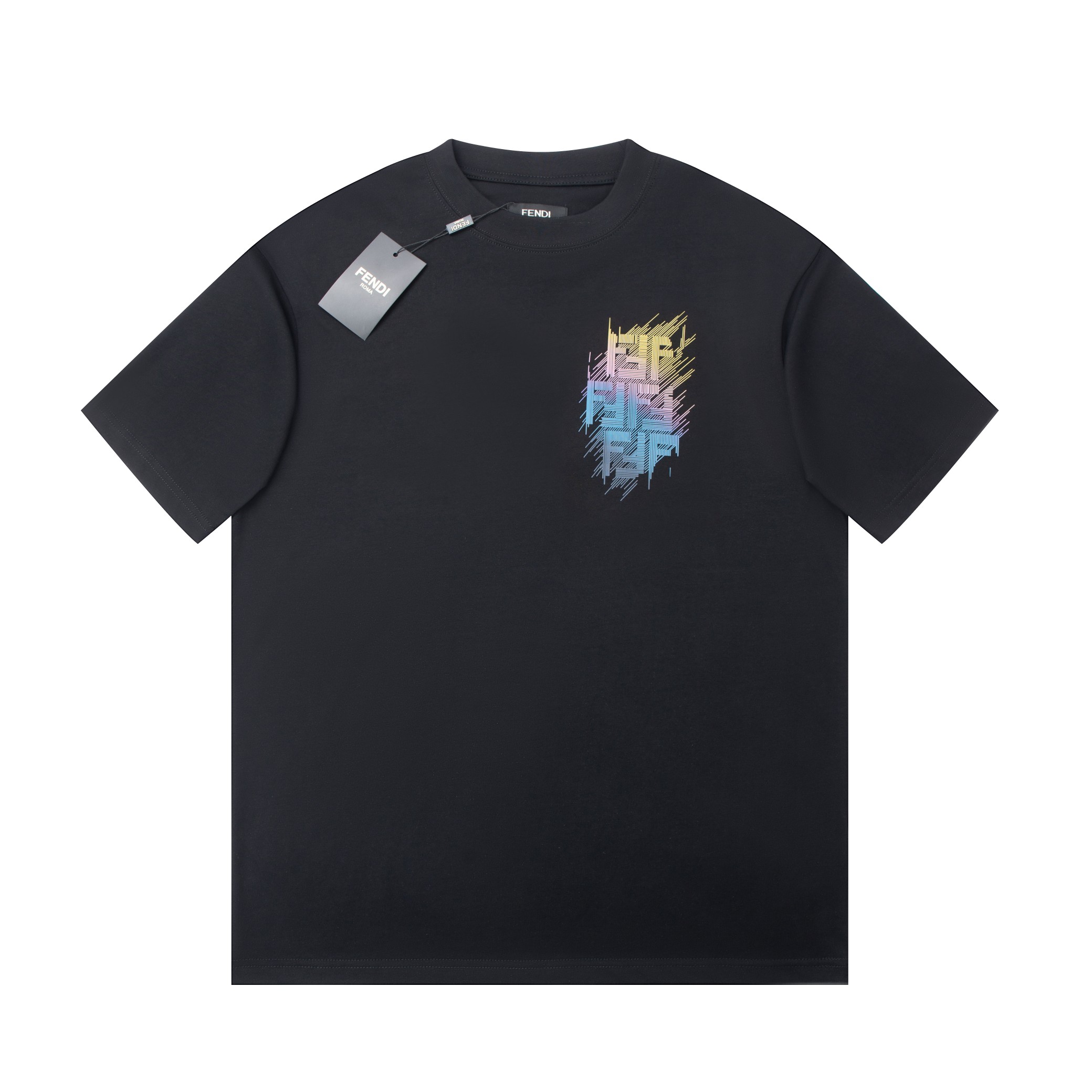 Versión alta ✨FD✨🆕Camiseta clásica de manga corta con patrón de logo, sincronizada con la web oficial, tejido de algod…