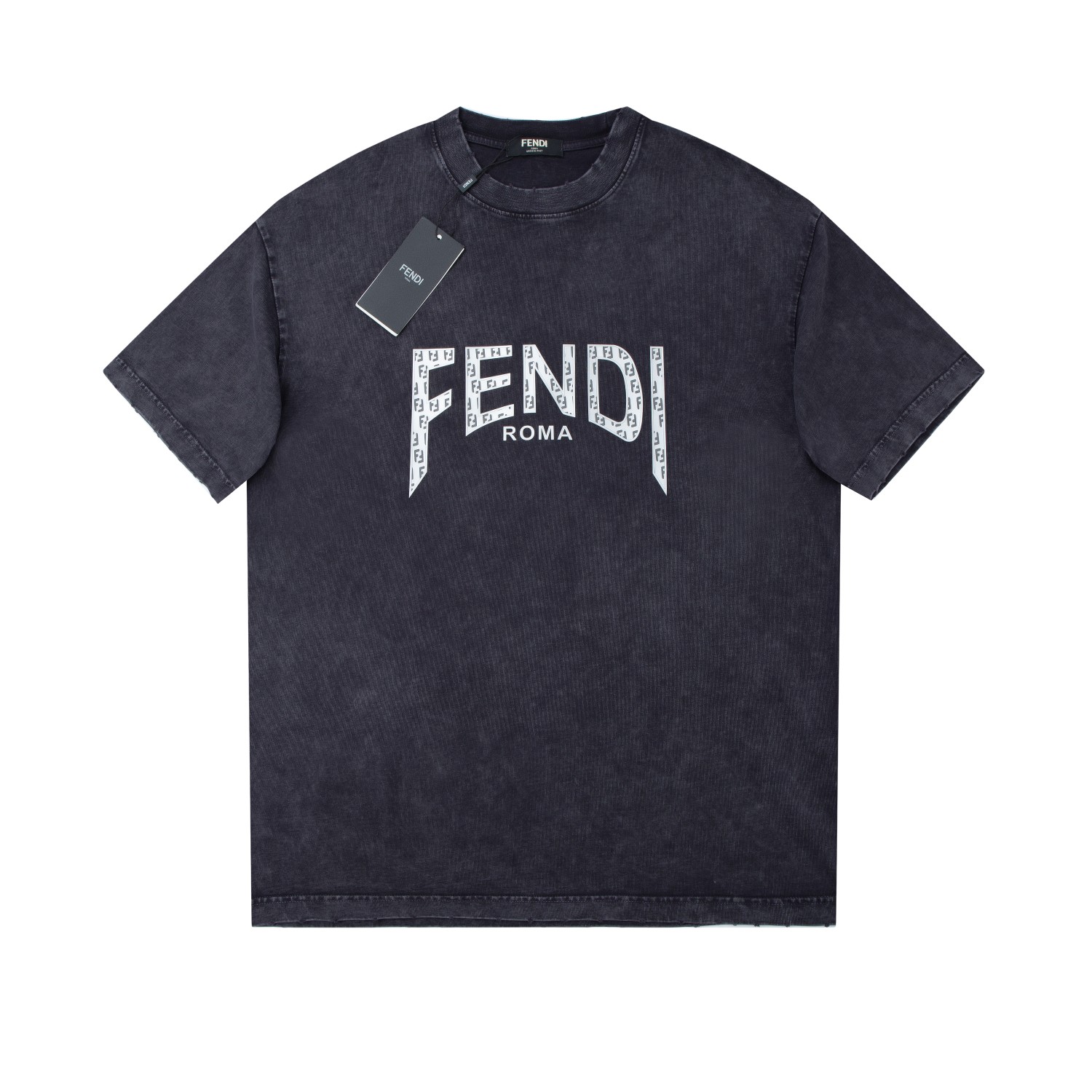 Alta calidad ✨FD✨🆕Camiseta clásica de manga corta con patrón de logo, sincronizada con la web oficial, tejido de algod…