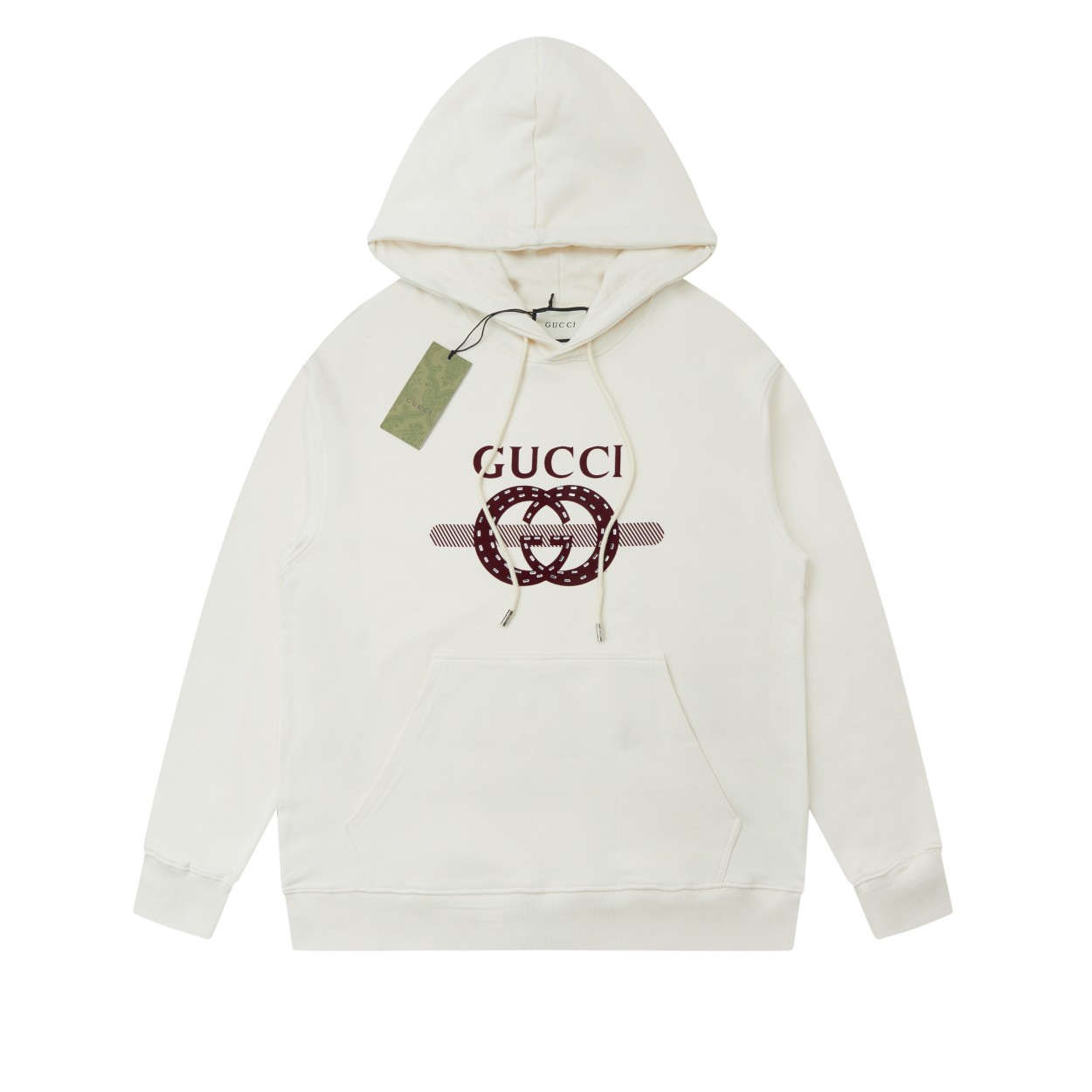 Versión alta ✨GU✨🆕24FW sudadera con capucha y cuello nuevo de otoño/invierno, tejido de algodón peinado personalizado …