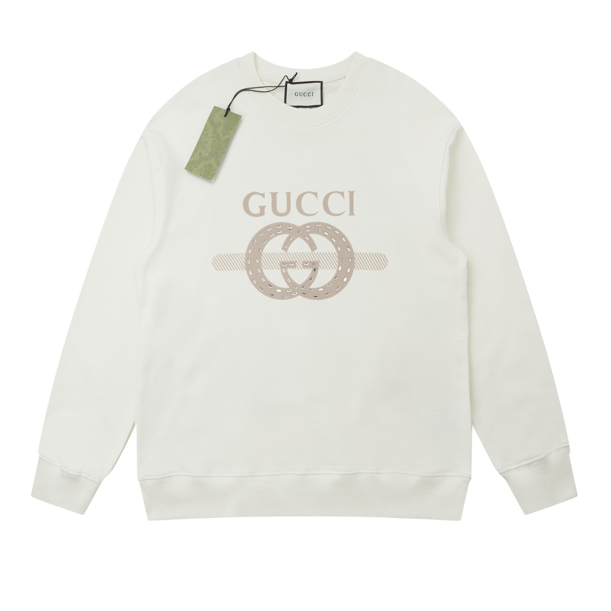 Versión alta ✨GU✨🆕24FW sudadera con cuello redondo nuevo de otoño/invierno, tejido de algodón peinado personalizado la…