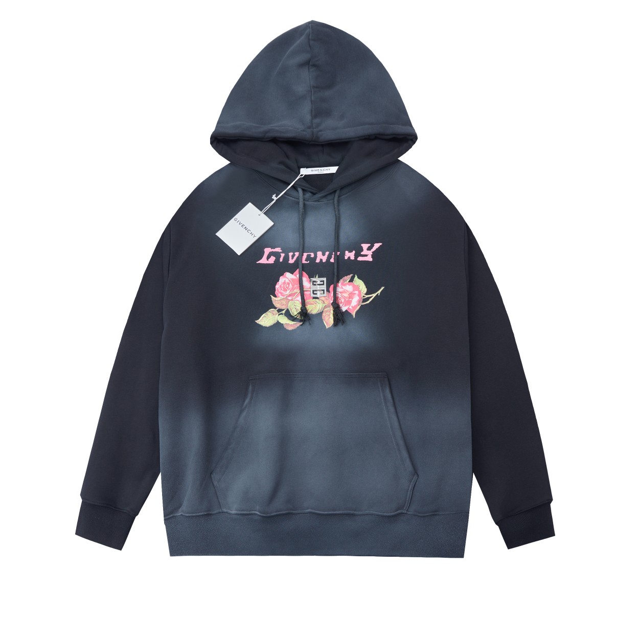 Versión alta ✨GIV✨🆕24FW nueva sudadera con capucha color lavado y frito otoño e invierno. Tela personalizada…