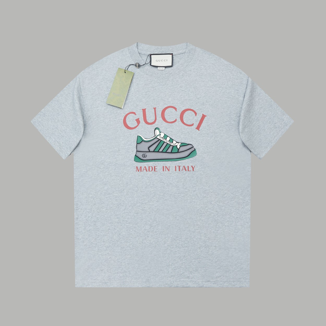 ✨GU✨🆕Nuevo 25SS primavera/verano, camiseta de manga corta clásica con doble G y parche, lujo ligero, imprescindible pa…