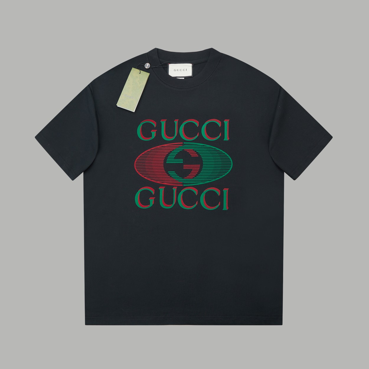 ✨GU✨🆕Nuevo 25SS primavera/verano, camiseta de manga corta clásica con doble G de flocking, lujo ligero, imprescindible…