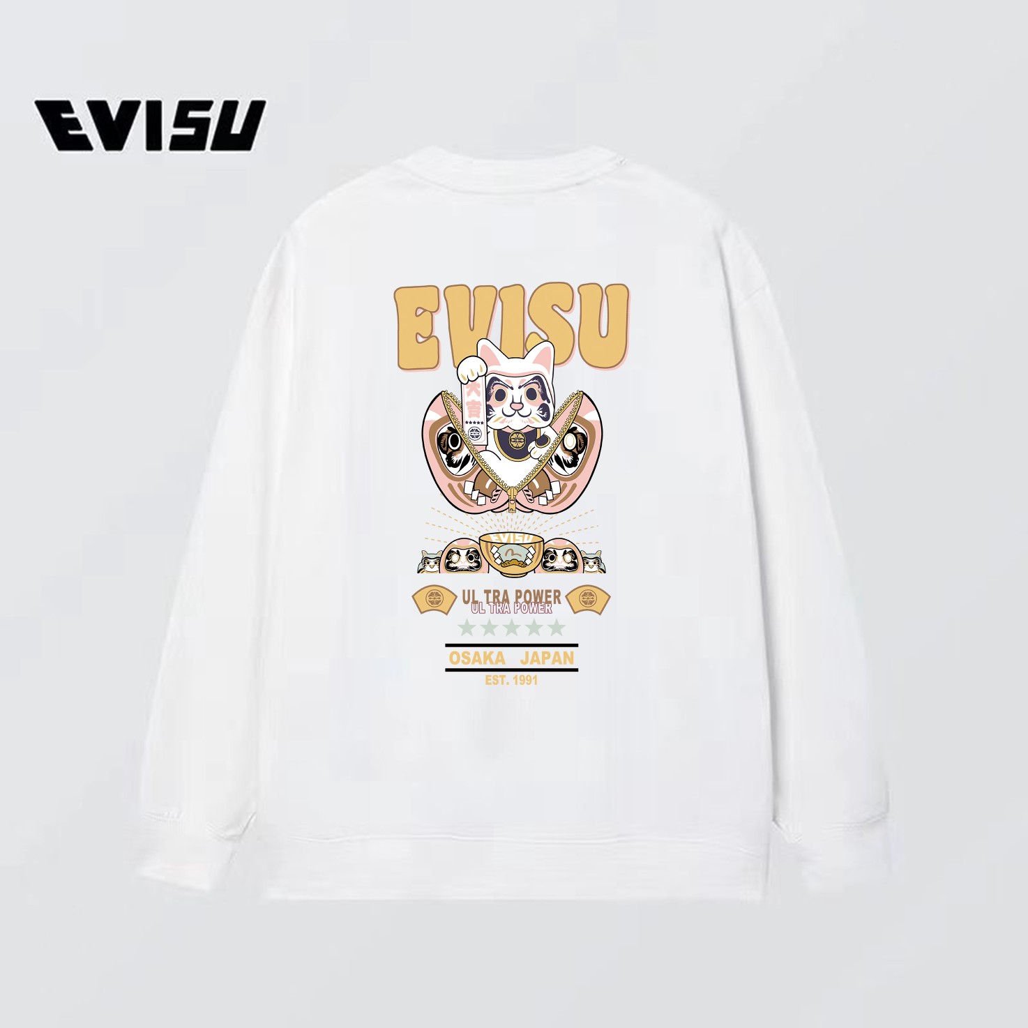 EVISU 21SS Buddha Head Sign Guard: XY Fs123 Top Version Reweaved Fabric 360g - 图片 2