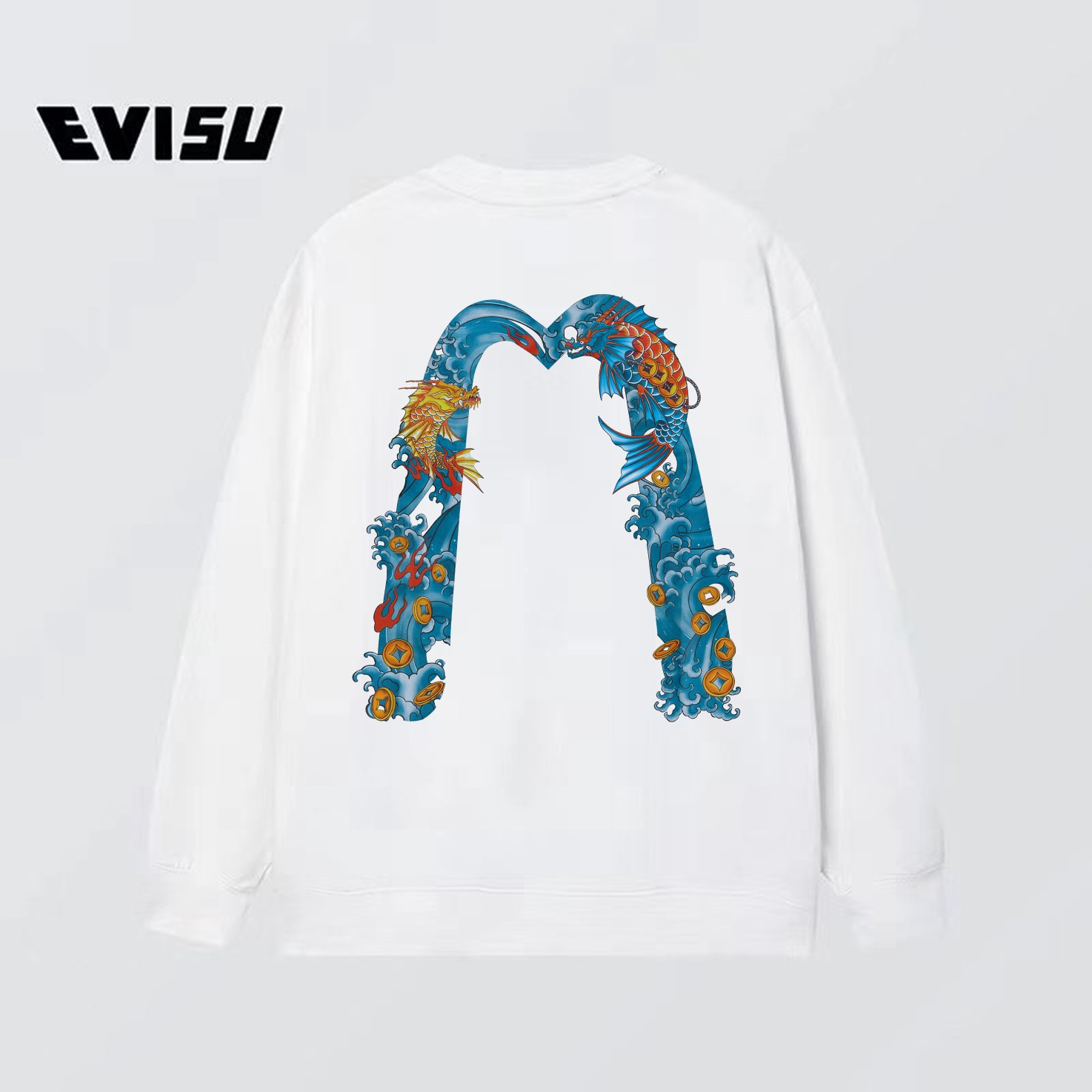 “XY Fs126 Top Version Reweaved Fabric, EVISU 21SS Buddha Head Sign Guard Sizes S-XXL” - 图片 3
