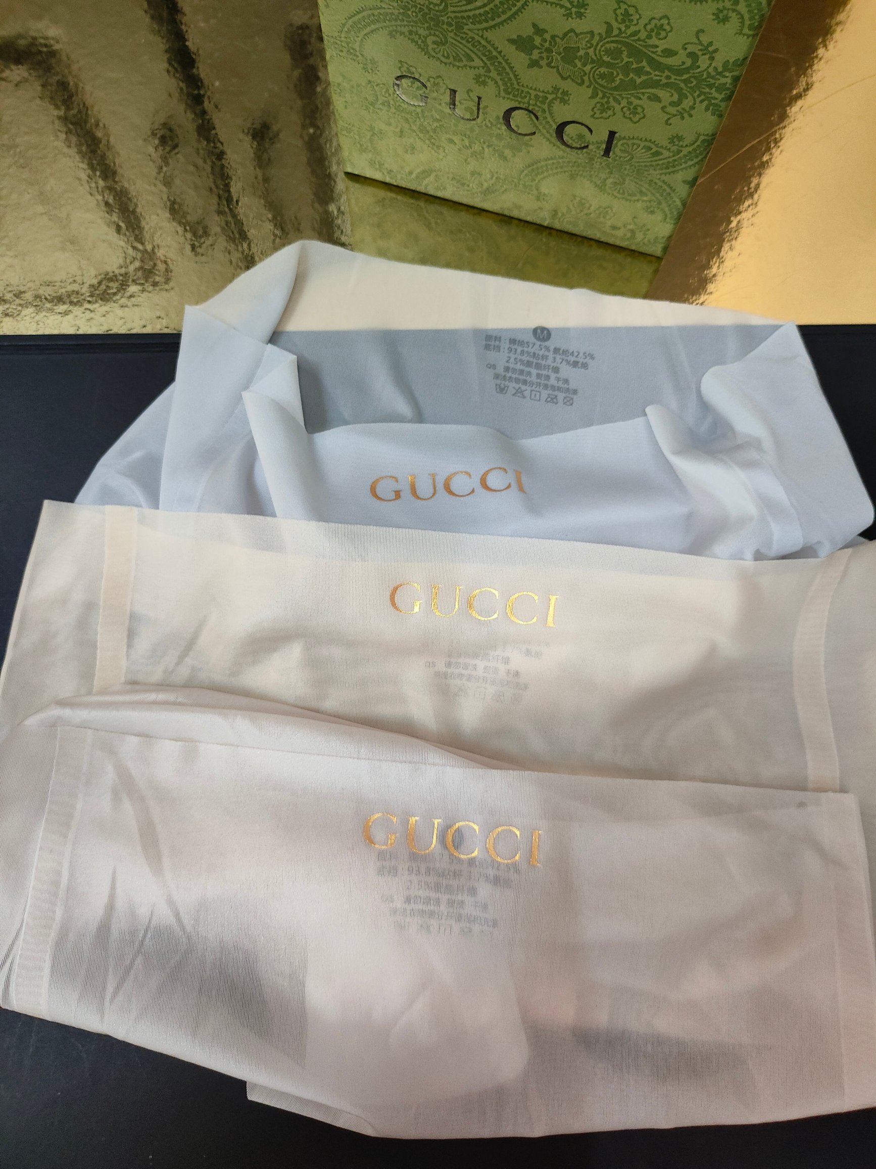 GUCCI 古驰M 建议80-100斤L 建议100-120斤XL 建议120-140斤冰丝超薄