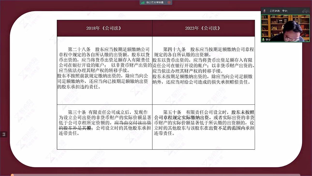 【法律上新】047李宇：民法专家重磅解读《新公司法》，核心问题逐条精讲——8小时讲透重大变化、实务影响