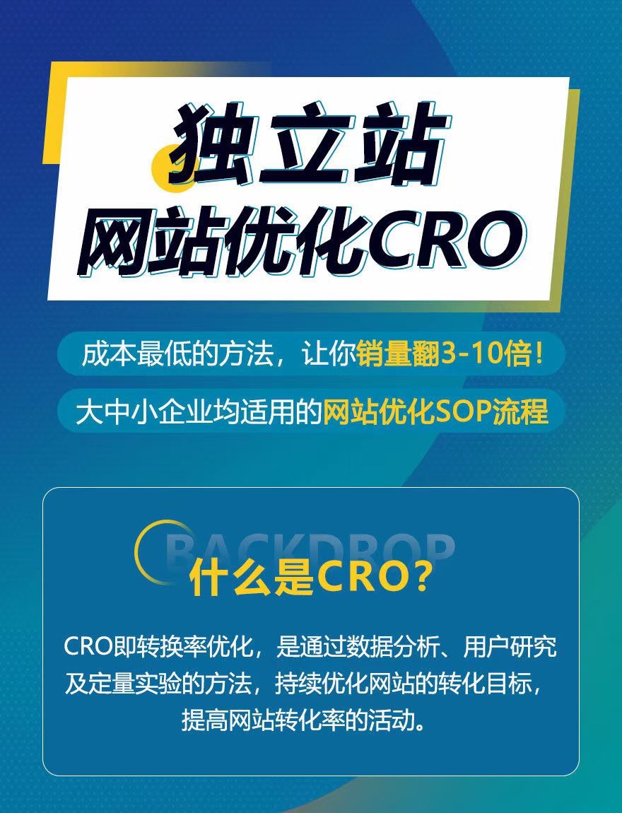 【电商上新】054. 独立站网站优化CRO 全面讲解网站CRO优化的流程、方案、实操步骤和使用工具，助力企业帮助销量翻倍。