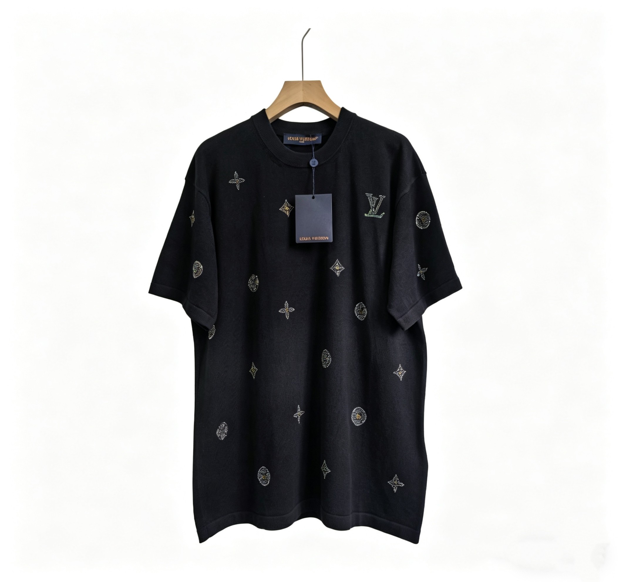 Louis Vuitton LV 烫钻LOGO短袖