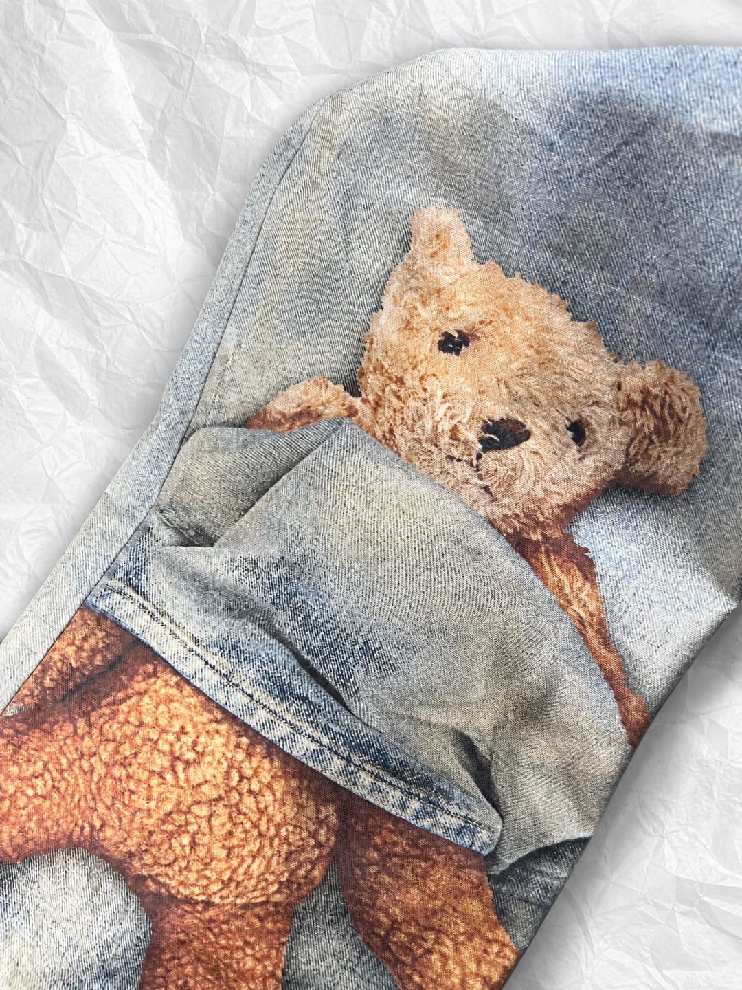 Acne Studios ACNE 3D泰迪小熊印花牛仔裤